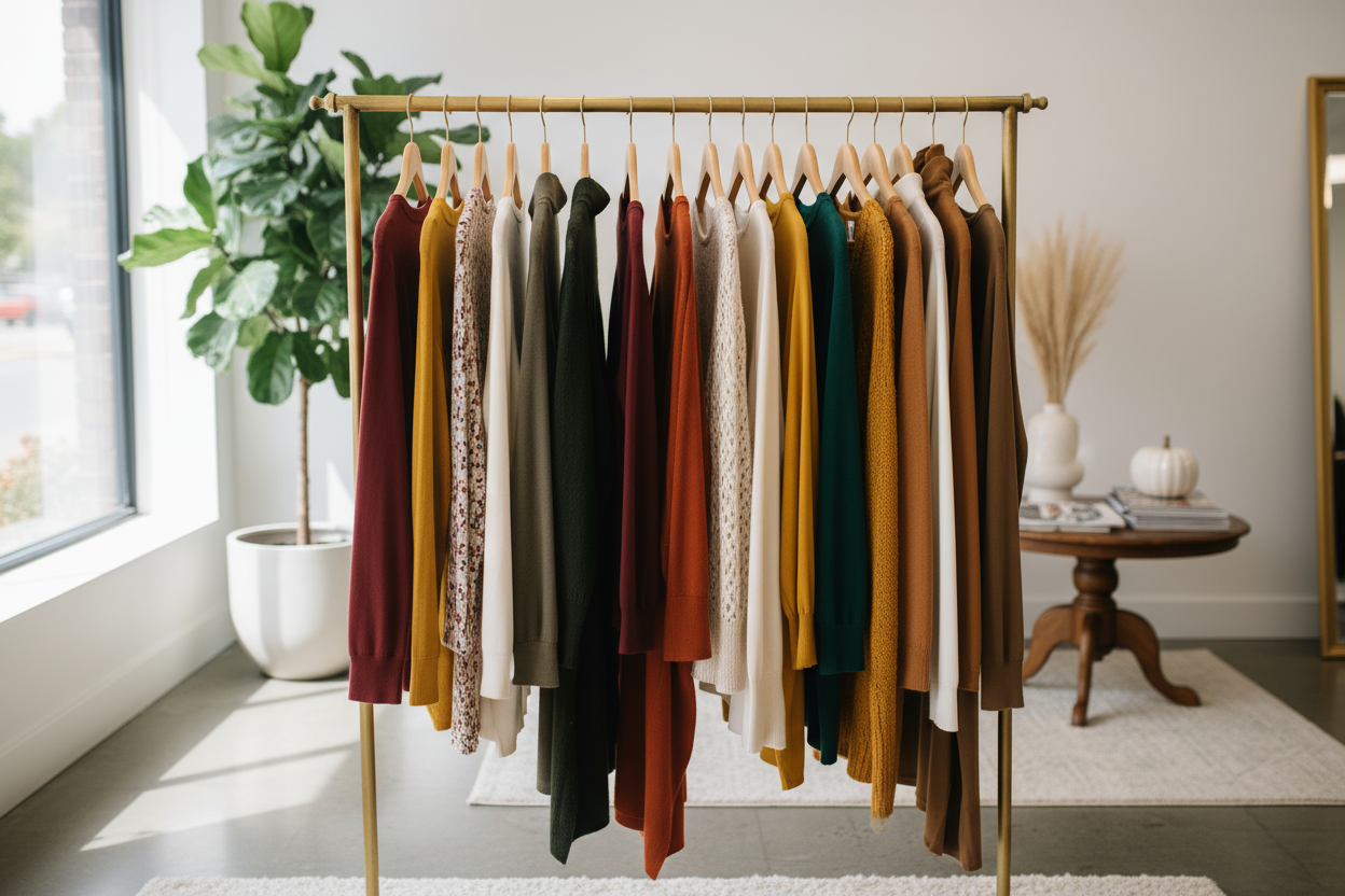 Fall Tops on Rack